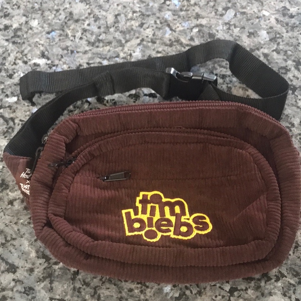 Tim Hortons X Justin Bieber corduroy fanny pack NWOT